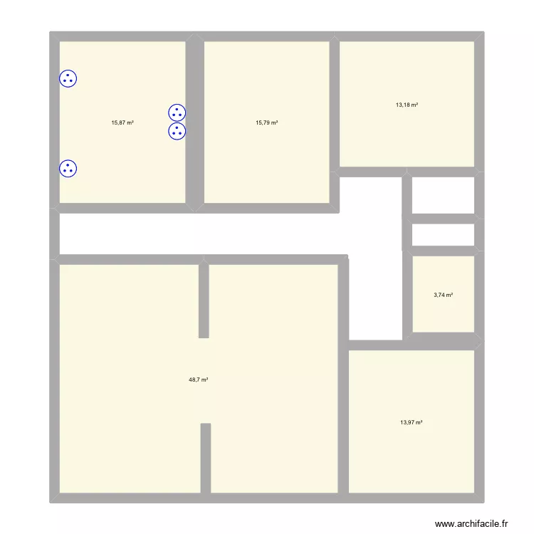 Plan Thierry cannes la bocca. Plan de 6  et 111 m²