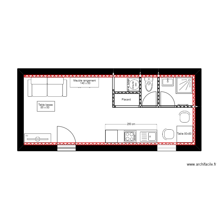 MAILLY PROJET FINAL ETAGE. Plan de 0 pièce et 0 m2