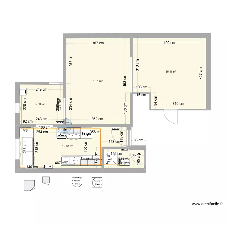 AMENAGEMENT CUISINE. Plan de 