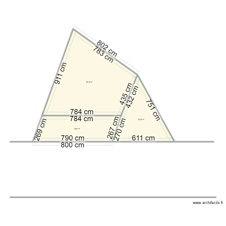 acher chantier kigobe. Plan de 3 pièces et 91 m2