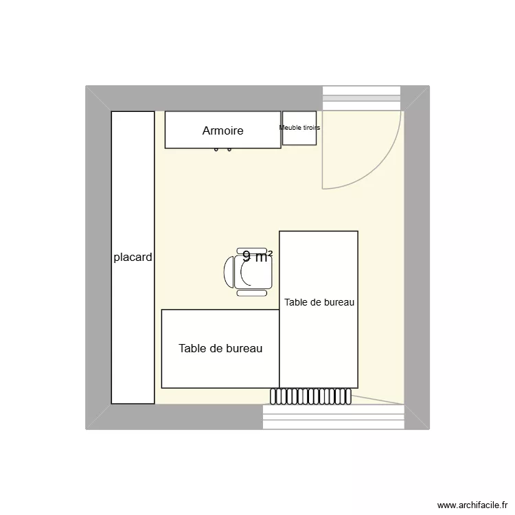 Bureau109 alucas. Plan de 1 et 9 m² Bureau109 alucas. Plan de 1 et 9 m²