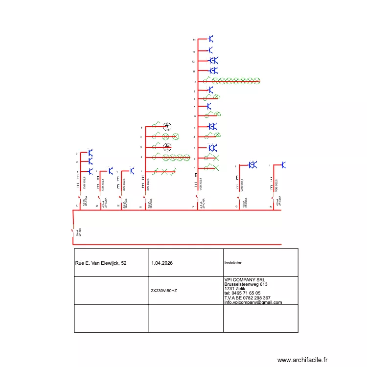 WEMEL 1/7. Plan de 