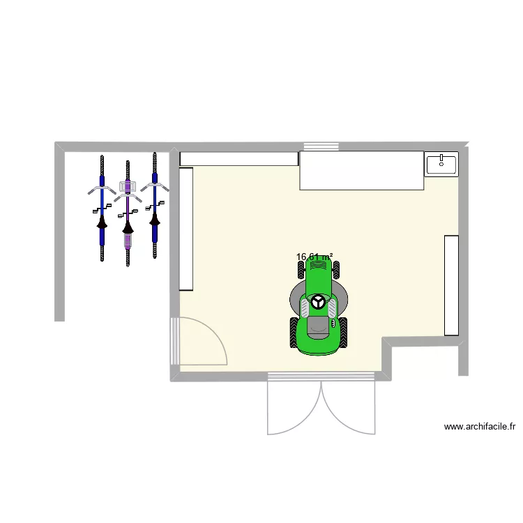 cabane jardin. Plan de 1 et 17 m² cabane jardin. Plan de 1 et 17 m²