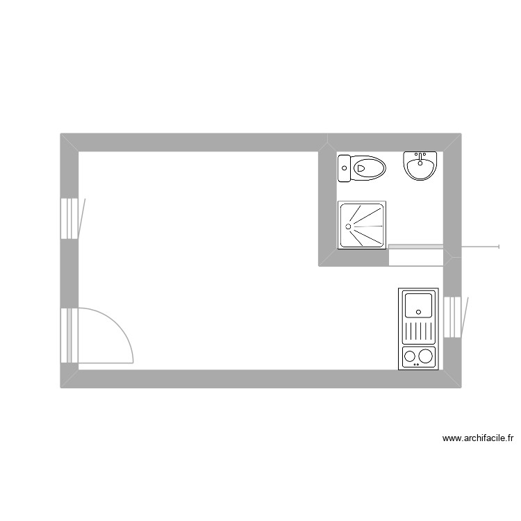 studio 3. Plan de 0 pièce et 0 m2