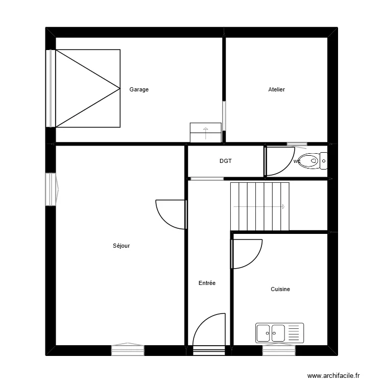MUR 1. Plan de 7  et 78 m²