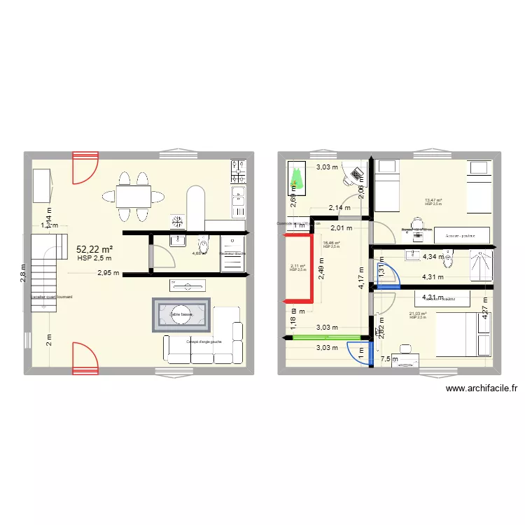 8x8. Plan de 6 pièces et 110 m² 8x8. Plan de 6 pièces et 110 m²