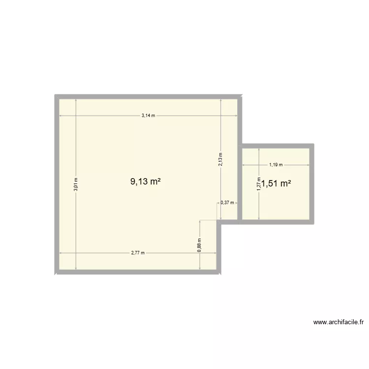 SDB SCHOENACKER. Plan de 2  et 11 m²
