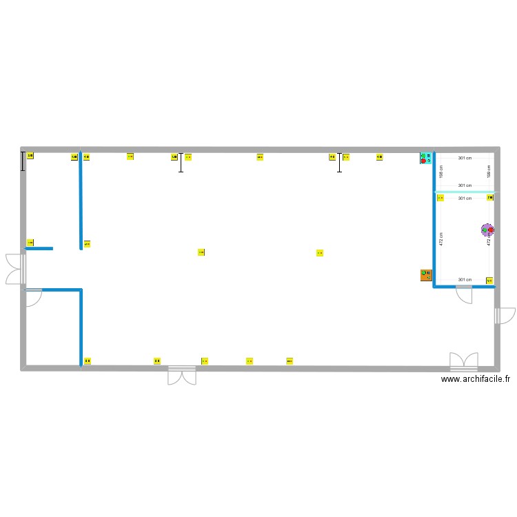 Service de Métrologie Electrique. Plan de 5 pièces et 261 m2