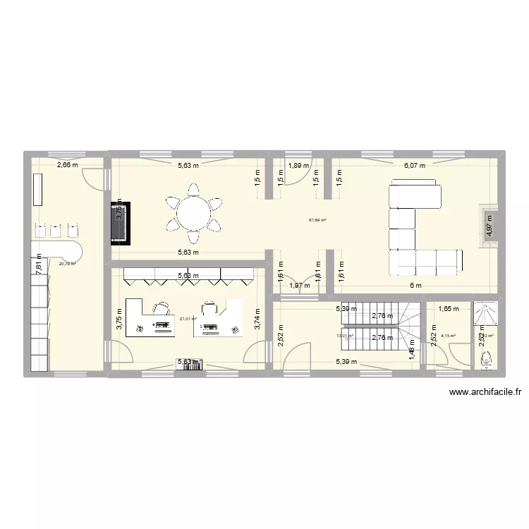 Wannebecq. Plan de 6  et 123 m²