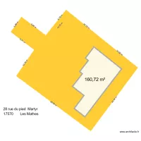 terrain et maison avec mesure cadastrale