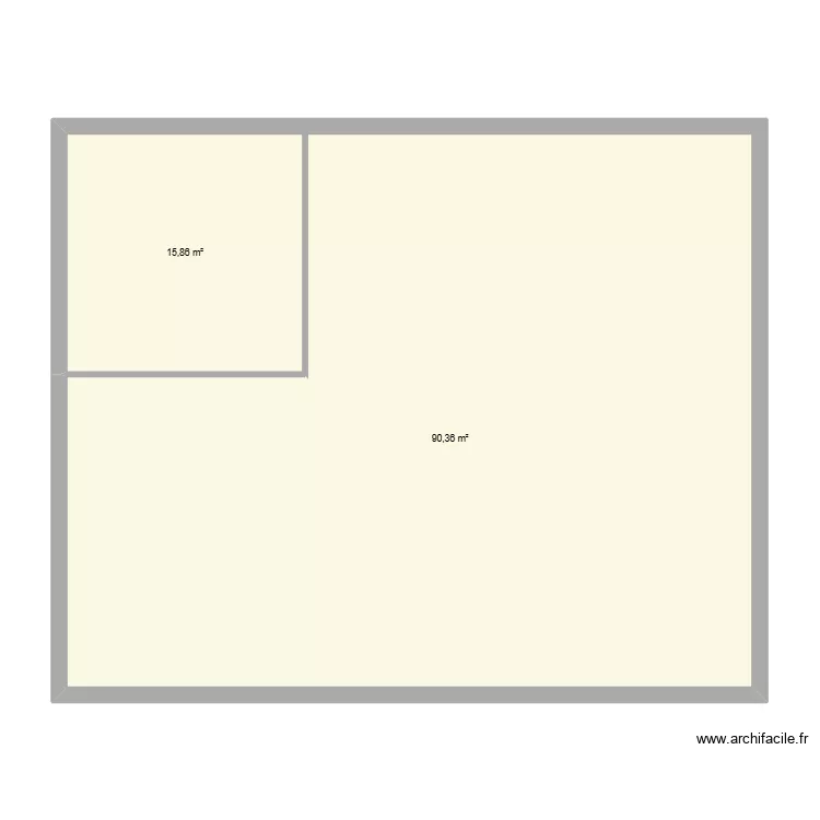 maison. Plan de 2 Pièces et 106 m²