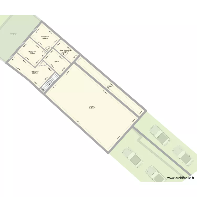 depot. Plan de 14 et 390 m² depot. Plan de 14 et 390 m²