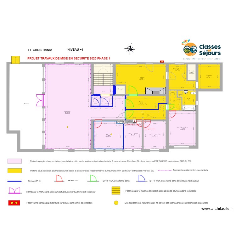 Christiania R+1 PROJET PHASE 1. Plan de 17 pièces et 261 m2
