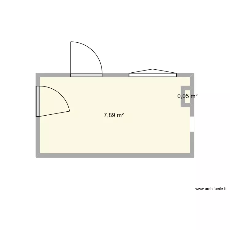 cellier. Plan de 2 Pièces et 8 m²