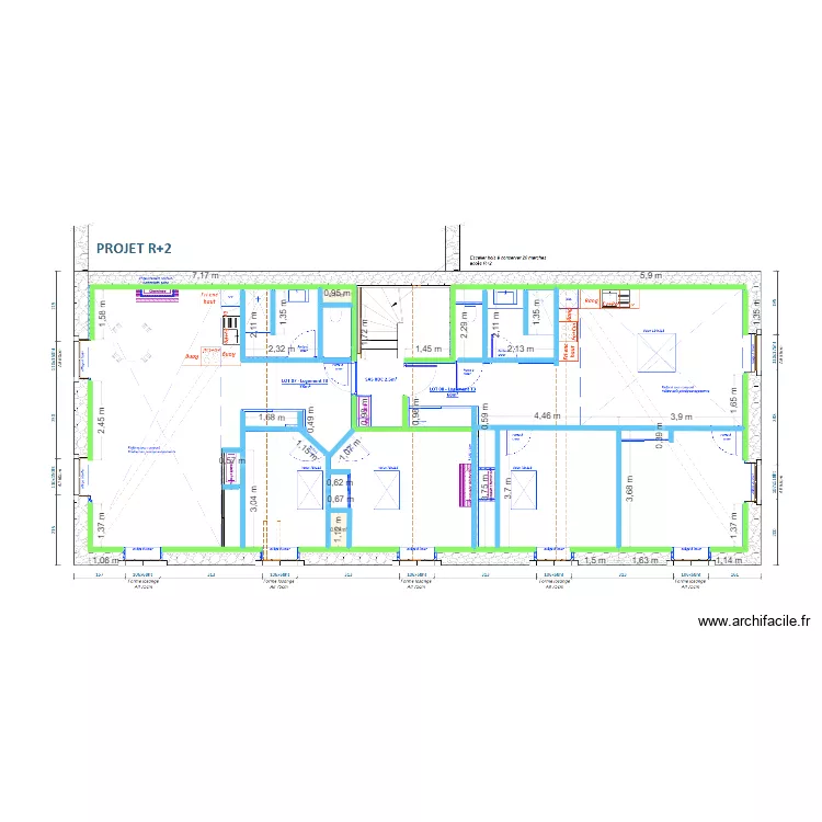 LECLOS CLOISONS R+2. Plan de 