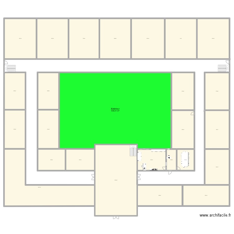 test. Plan de 26 pièces et 2217 m2