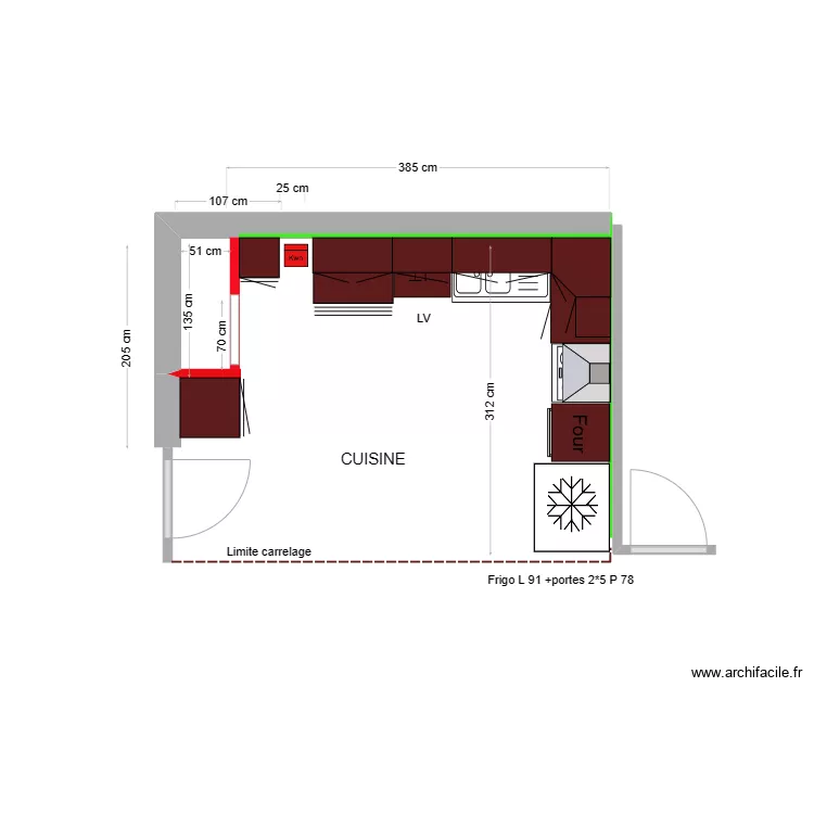 JEREMIE  CUISINE . Plan de 