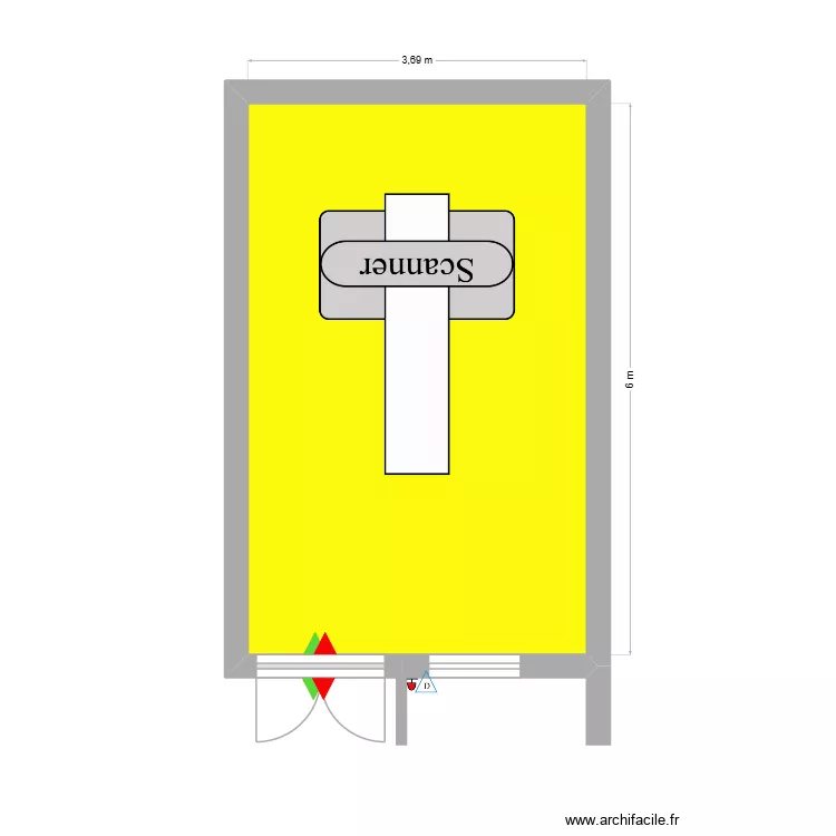 Scanner biarritz. Plan de 1  et 22 m²