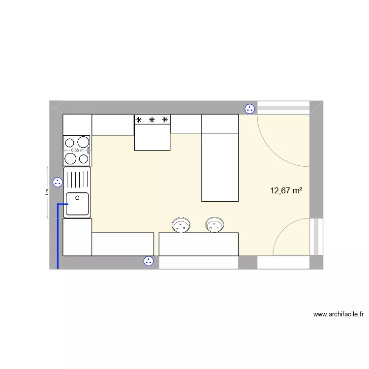 Kitchen Fer. Plan de 
