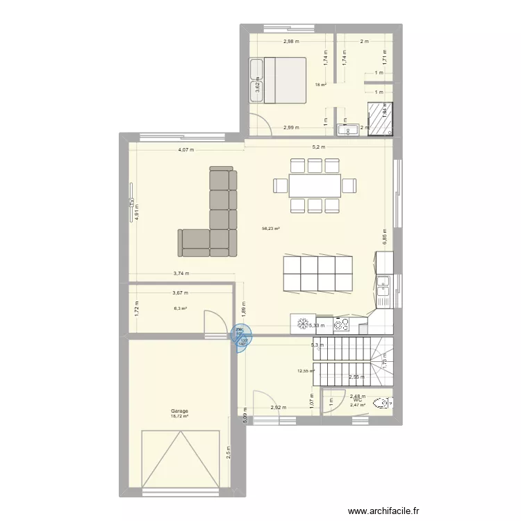 Test Anhiers Bis. Plan de 6 Pièces et 114 m² Test Anhiers Bis. Plan de 6 Pièces et 114 m²
