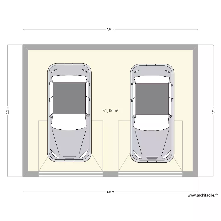 GARAGE. Plan de 