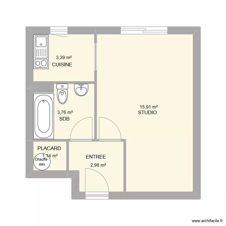 FRANON. Plan de 5 et 27 m² FRANON. Plan de 5 et 27 m²