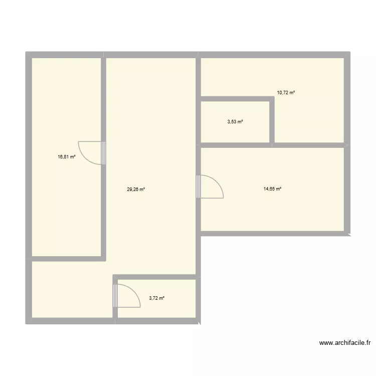 4 ET 6 Jamaa atier  1 etage. Plan de 6  et 79 m²