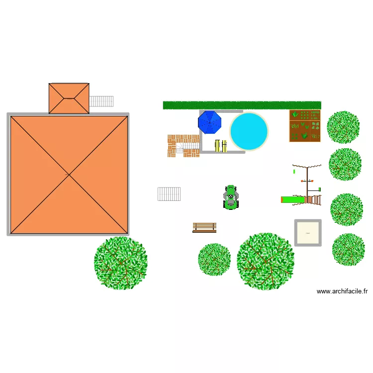 Deck. Plan de 3 et 231 m² Deck. Plan de 3 et 231 m²