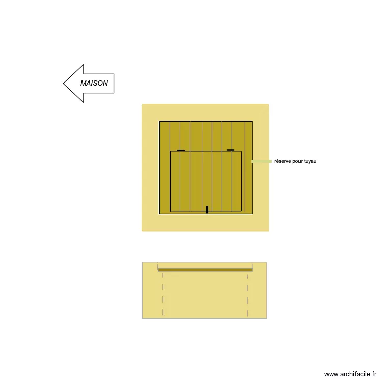 puits. Plan de 1  et 2 m²