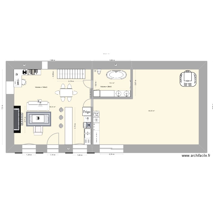 Les sauces version finale. Plan de 9 pièces et 196 m2