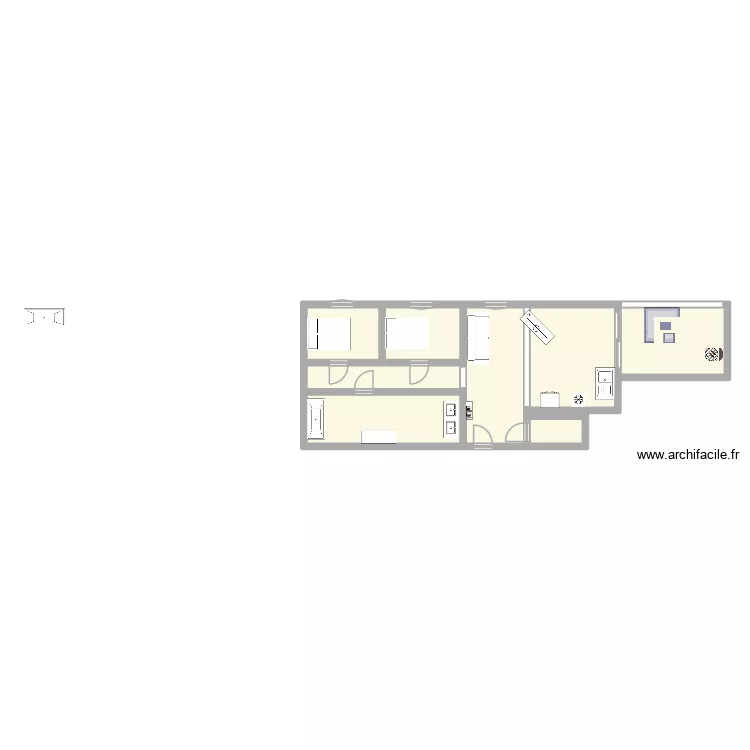 pavot. Plan de 9  et 81 m²