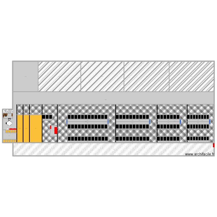 ferme. Plan de 165 pièces et 2981 m2