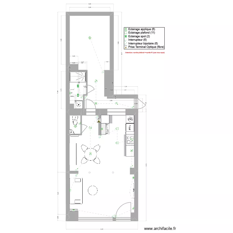 40 Edouard Vaillant modifi&eacute; Elec. Plan de 2  et 34 m²