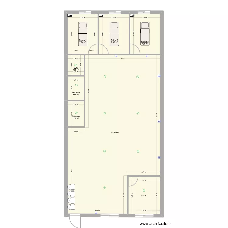 Central fac 1. Plan de 8 et 120 m² Central fac 1. Plan de 8 et 120 m²