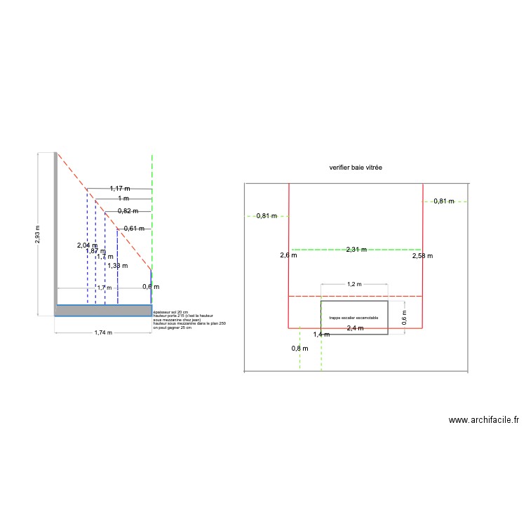 V2 echelle mezzanine extension. Plan de 0 pièce et 0 m2