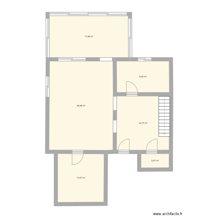 18 delamairie. Plan de 6 pièces et 84 m2