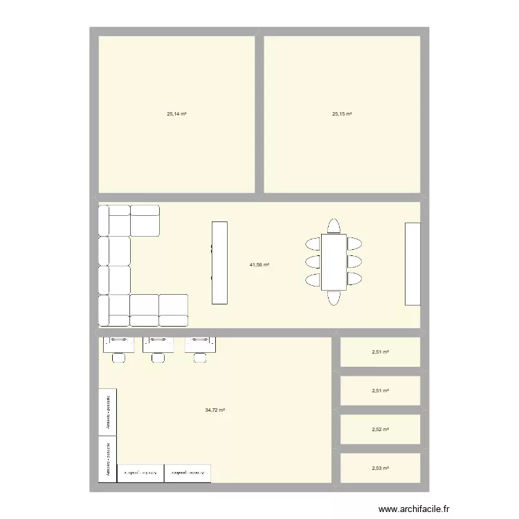 Studio. Plan de 