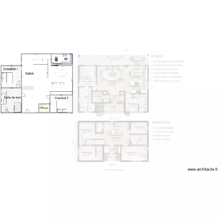 Plan maison. Plan de 6  et 3066 m²