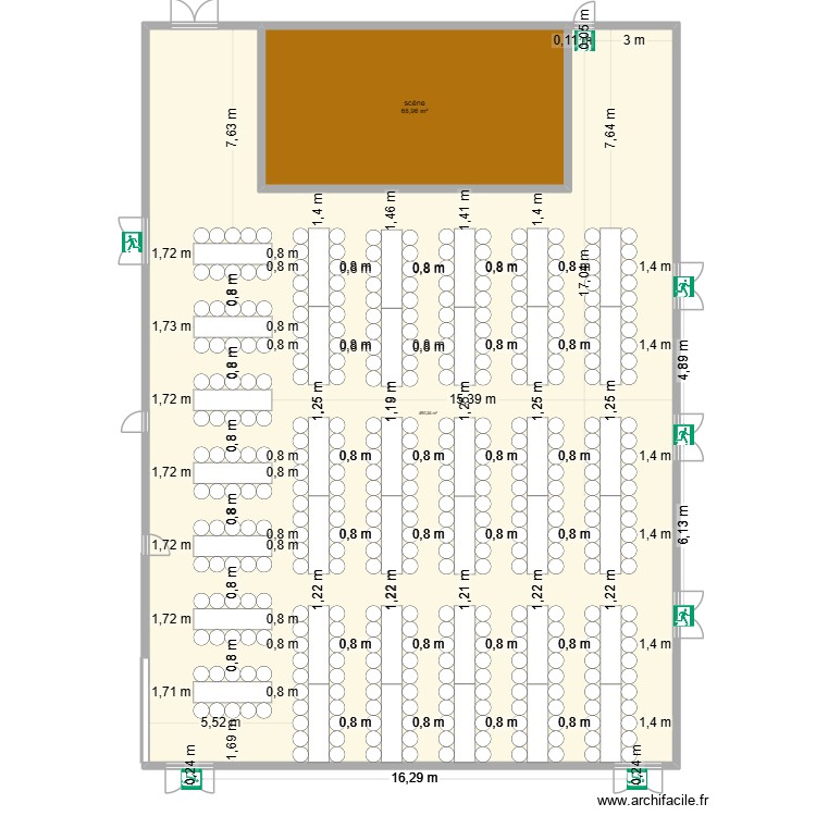 plan eces  370 places mixte. Plan de 0 pièce et 0 m2
