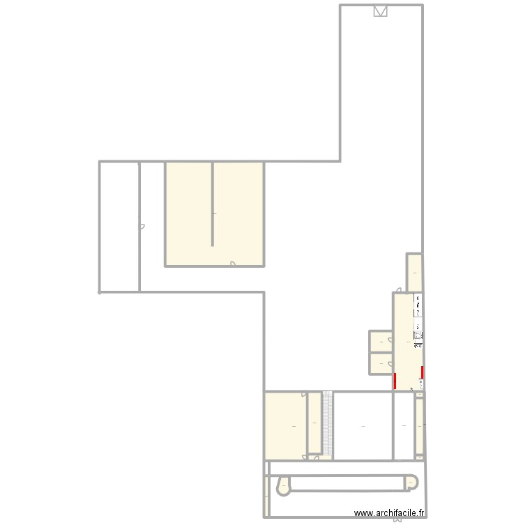 plan boucherie. Plan de 16 pièces et 905 m2