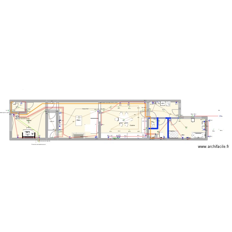 Mel_3_2. Plan de 17 pièces et 230 m2