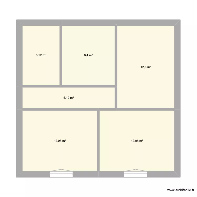 Maison1. Plan de 6 et 56 m² Maison1. Plan de 6 et 56 m²