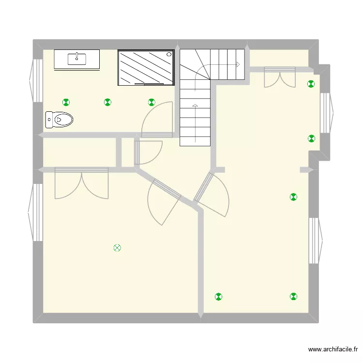 Maison St-J&eacute;rome (2e). Plan de 7  et 47 m²