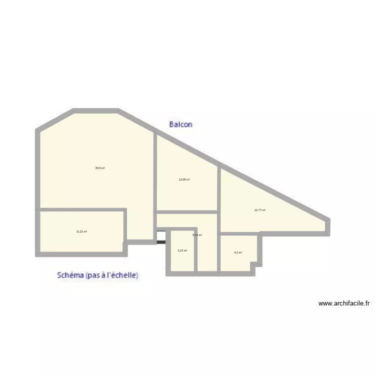 Bert2. Plan de 7  et 85 m²