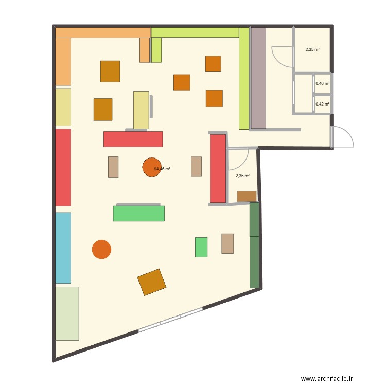 plan de masse nature et découvertes. Plan de 5 pièces et 100 m2