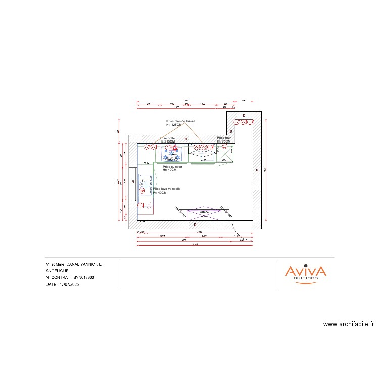 Cuisine canal. Plan de 0 pièce et 0 m2