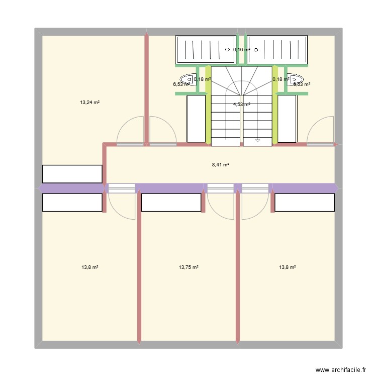 Chassin 127 - MAJ. Plan de 11 pièces et 81 m2