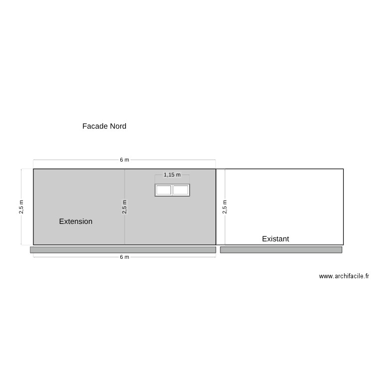 Façade Nord 001. Plan de 0 pièce et 0 m2