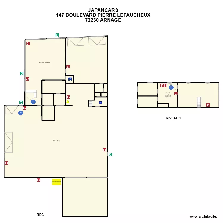 JAPANSCAR. Plan de 18  et 986 m²