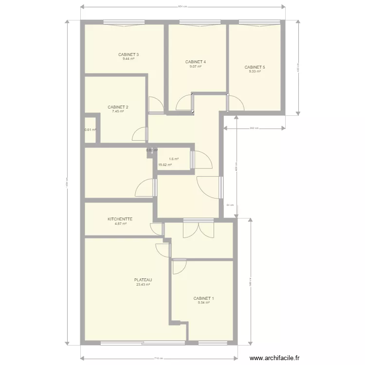 CABINET KINE. Plan de CABINET KINE. Plan de